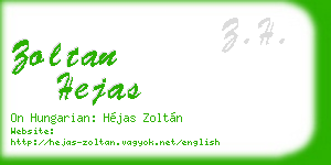 zoltan hejas business card